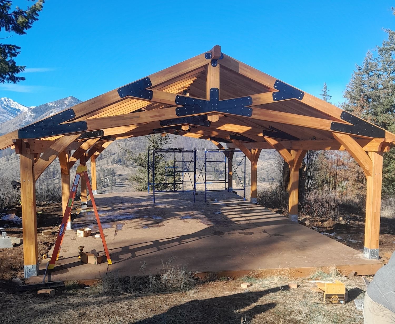 Custom-built timber patio Spokane WA